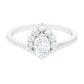 Certified Cubic Zirconia Crown Engagement Ring