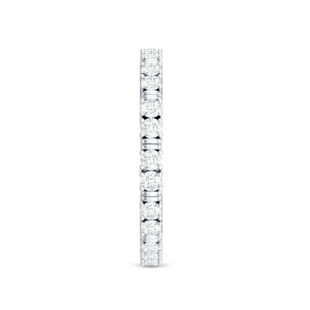 Certified Moissanite Stackable Eternity Band Ring for Her
