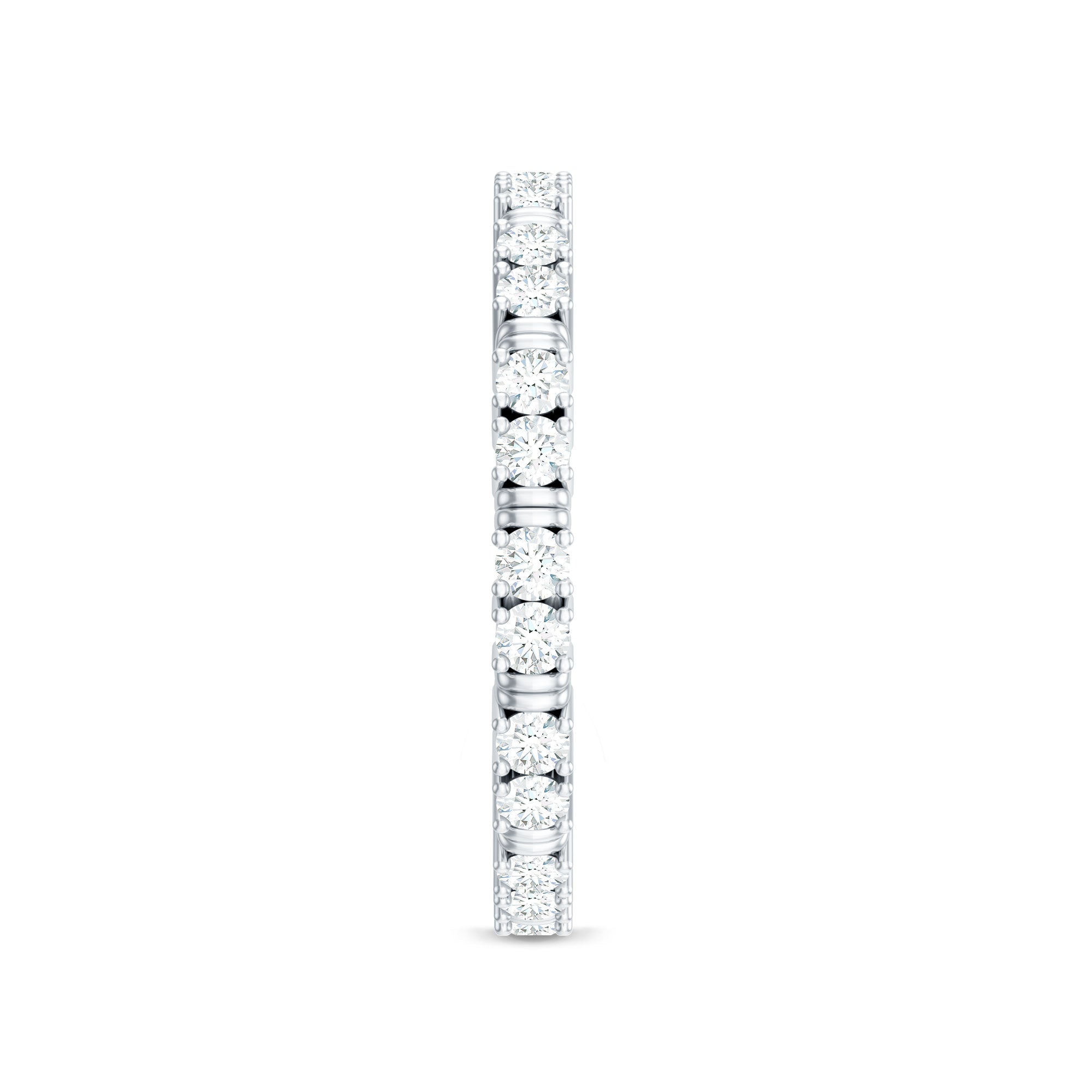 Certified Moissanite Stackable Eternity Band Ring for Her