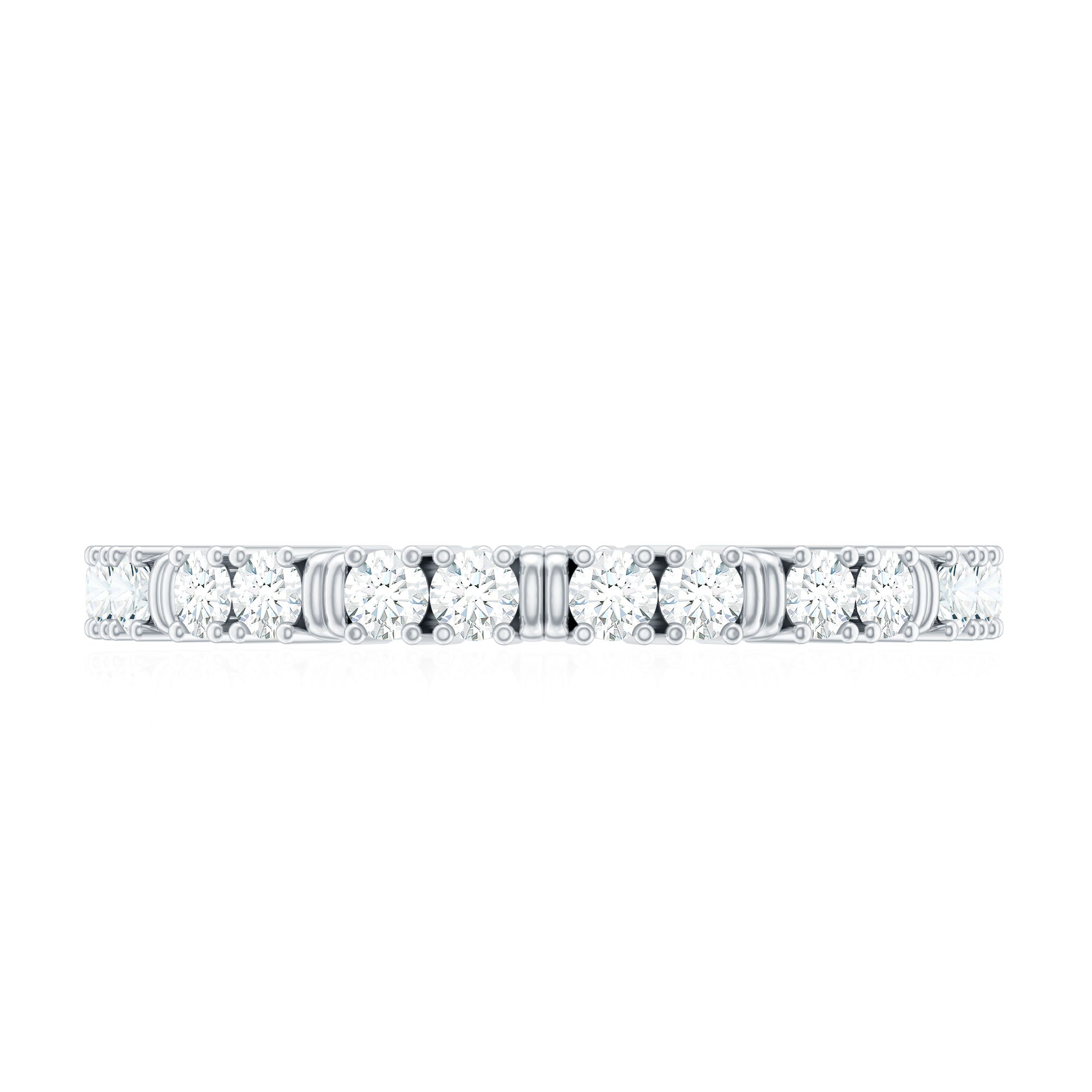 Certified Moissanite Stackable Eternity Band Ring for Her