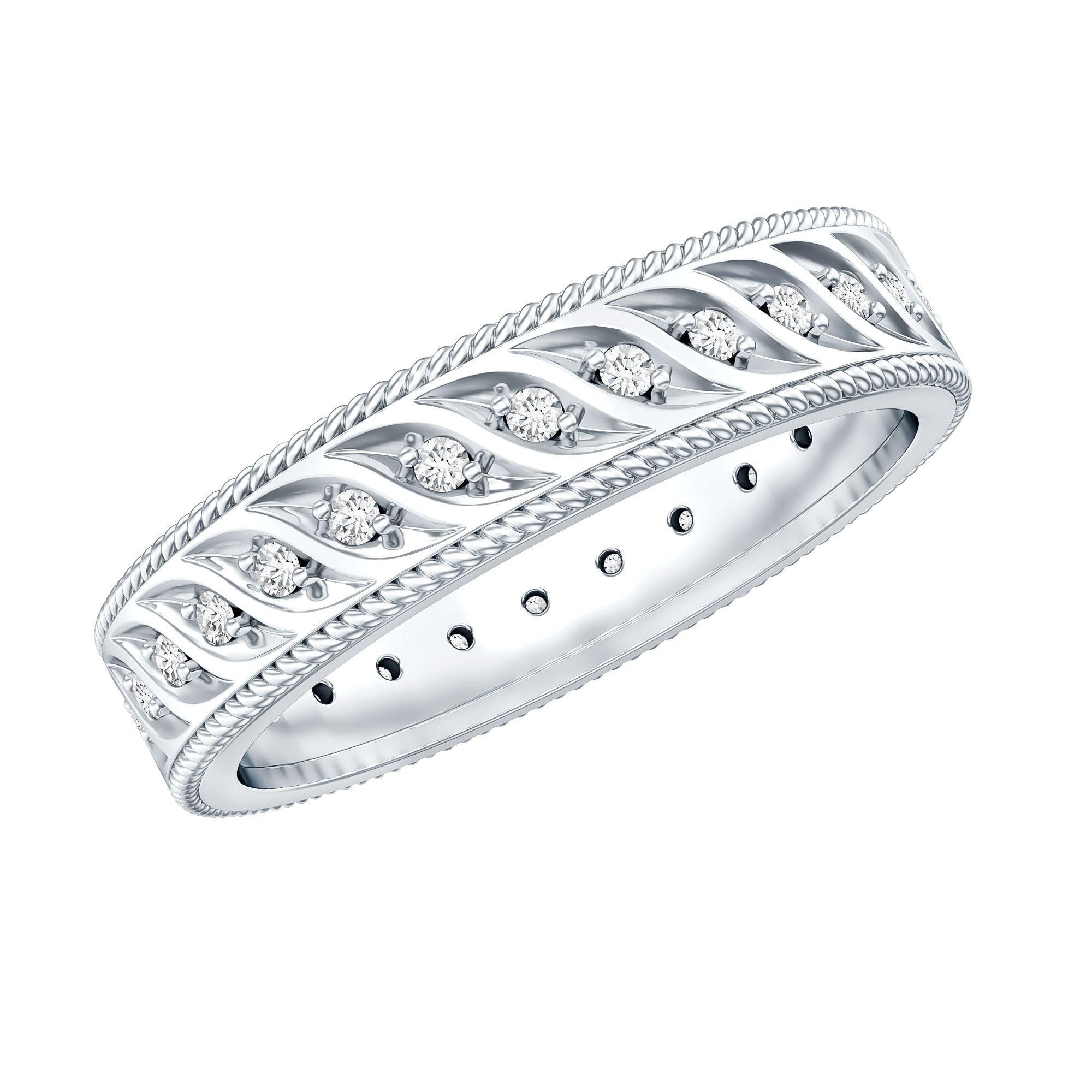 Lab Grown Diamond Designer Wedding Band Ring