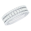 Certified Cubic Zirconia 3 Piece Stackable Ring Set