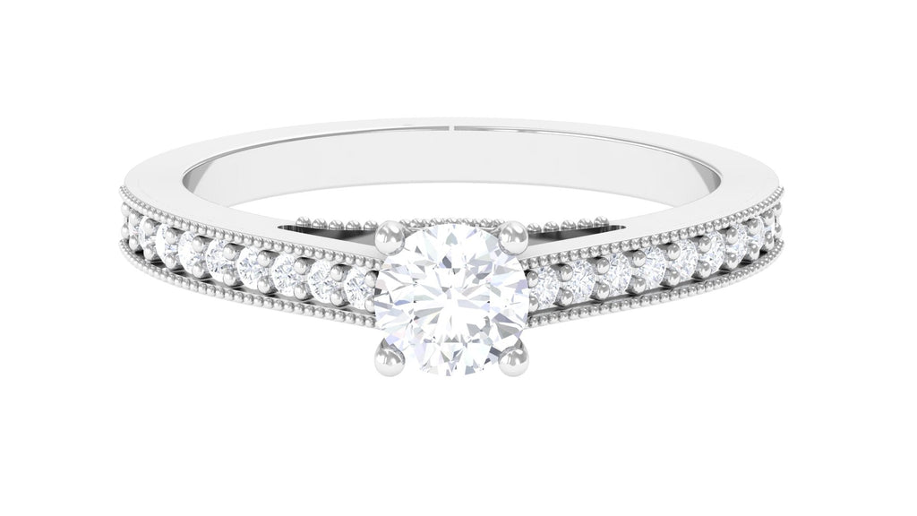 Natural Diamond Promise Ring with Hidden Heart