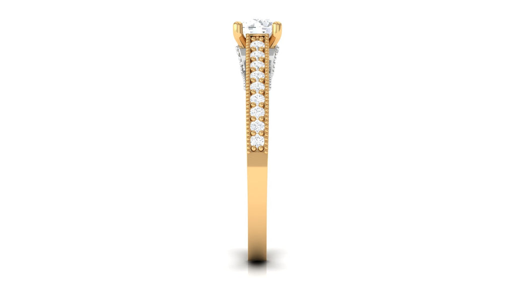 Natural Diamond Promise Ring with Hidden Heart