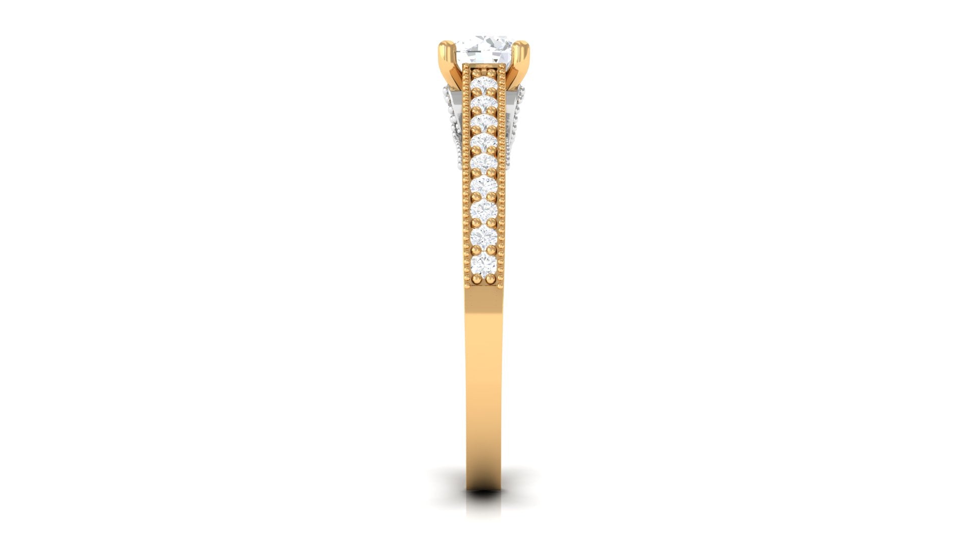 Natural Diamond Promise Ring with Hidden Heart