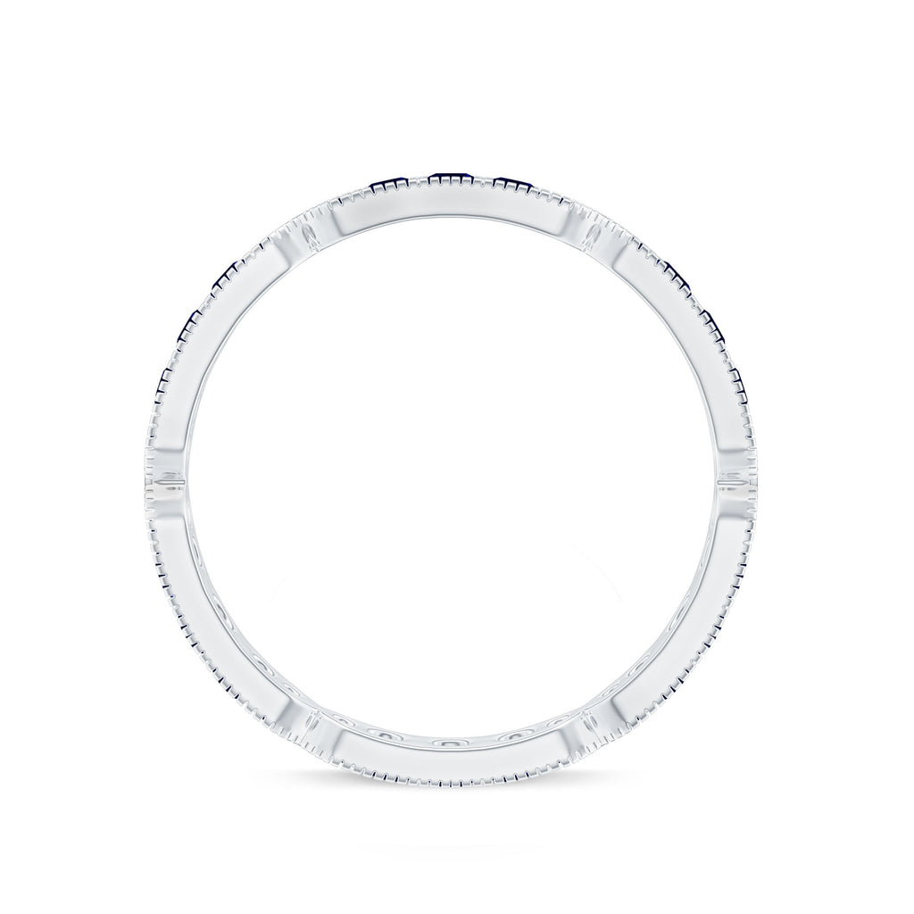 Real Blue Sapphire Eternity Ring for Women