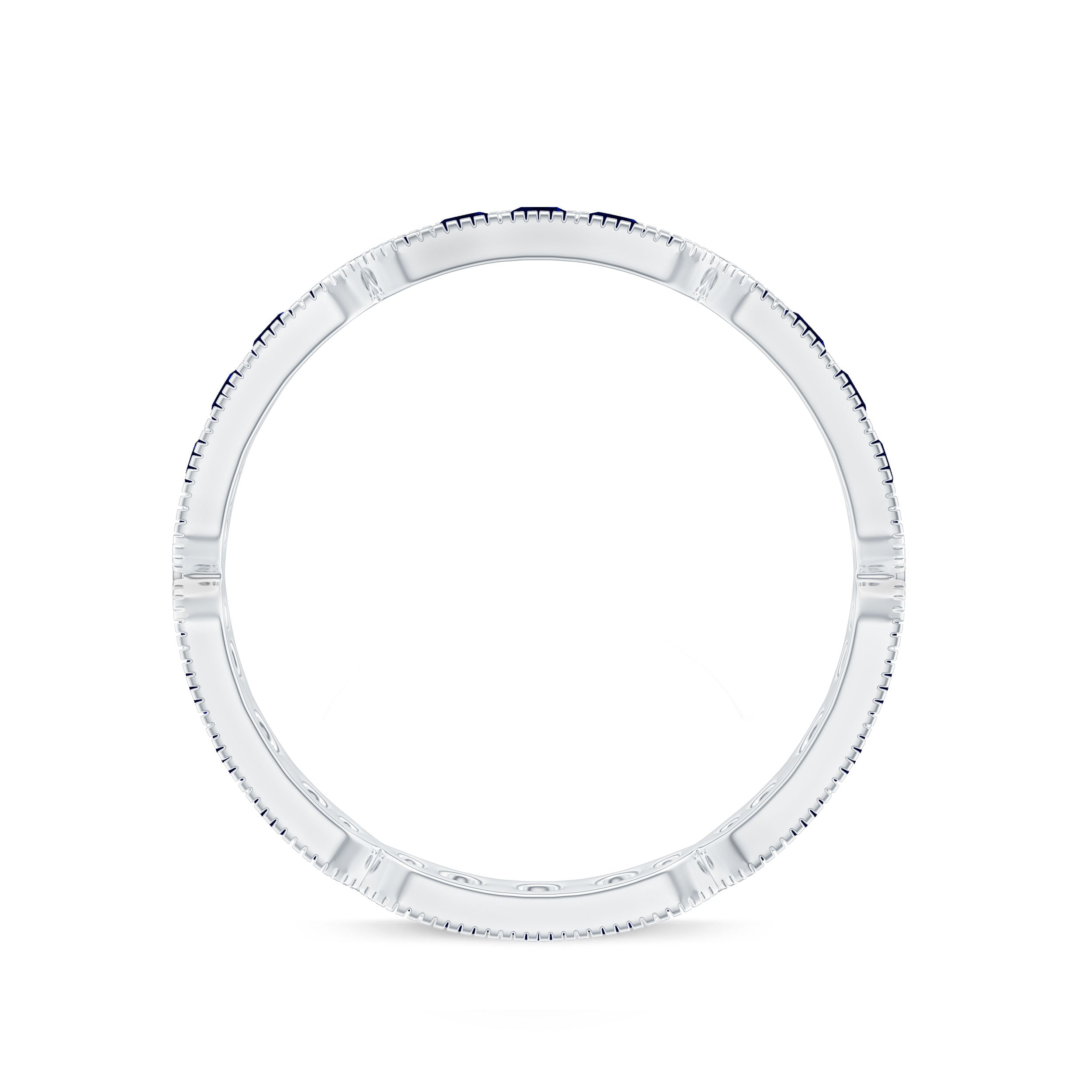 Real Blue Sapphire Eternity Ring for Women