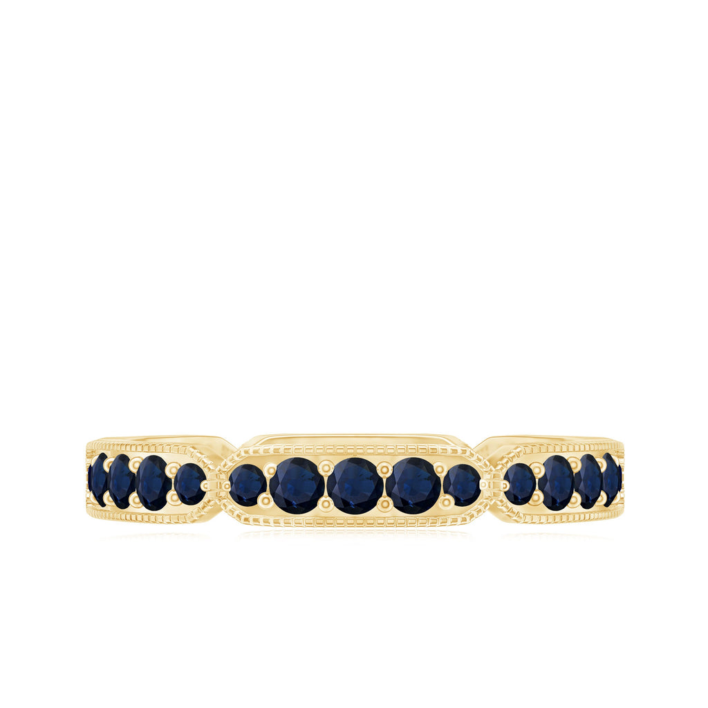 Real Blue Sapphire Eternity Ring for Women