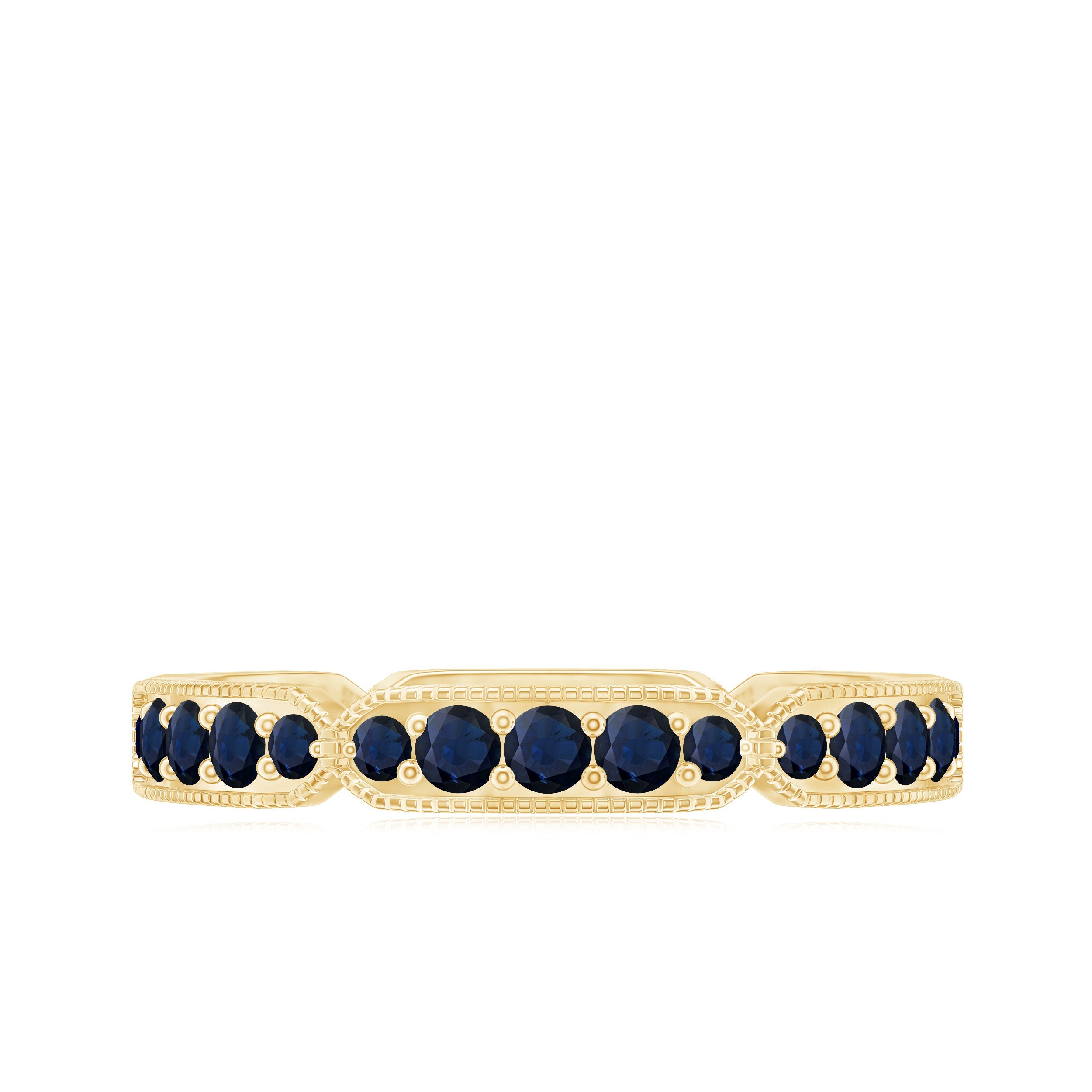 Real Blue Sapphire Eternity Ring for Women