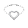 Certified Real Diamond Heart Promise Ring for Engagement