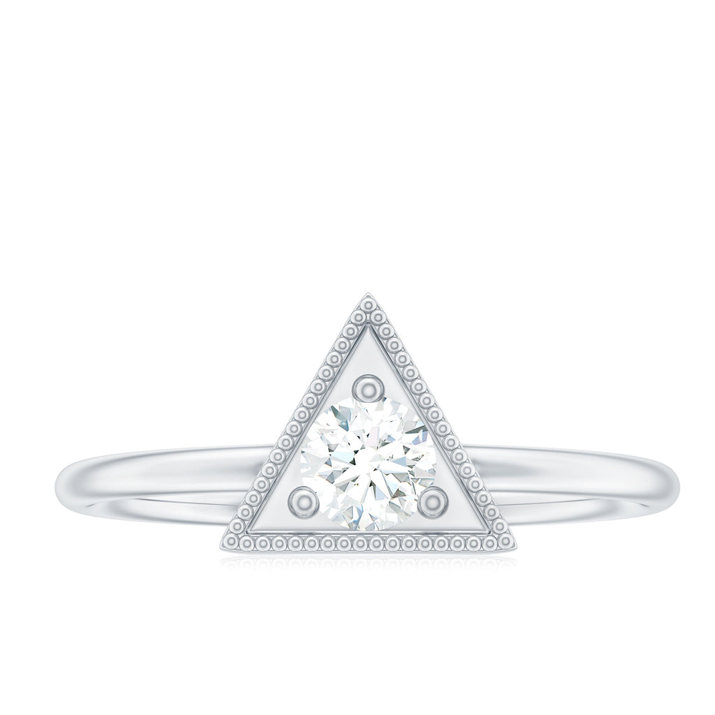 Natural Diamond Dainty Triangle Promise Ring
