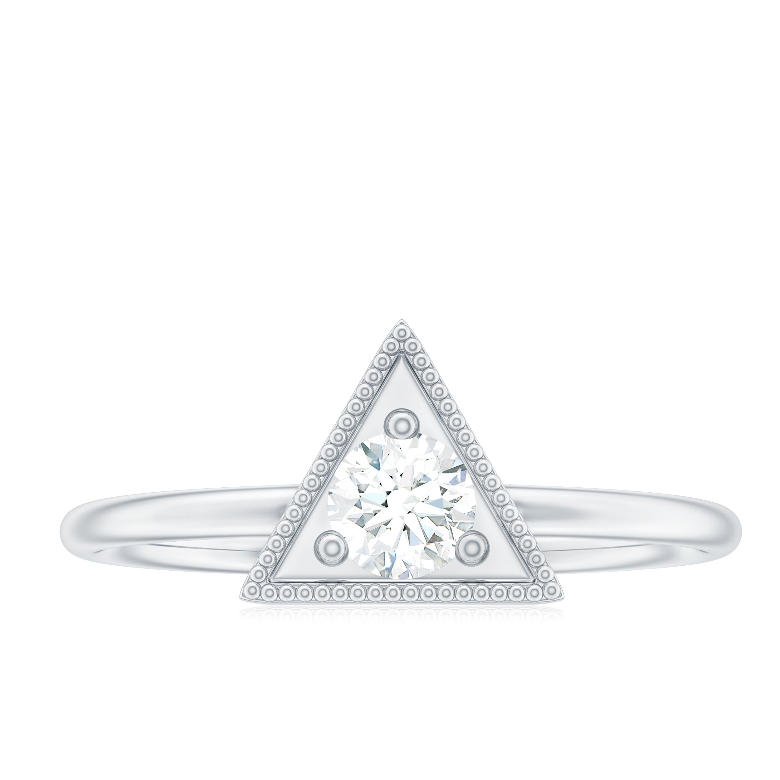 Natural Diamond Dainty Triangle Promise Ring