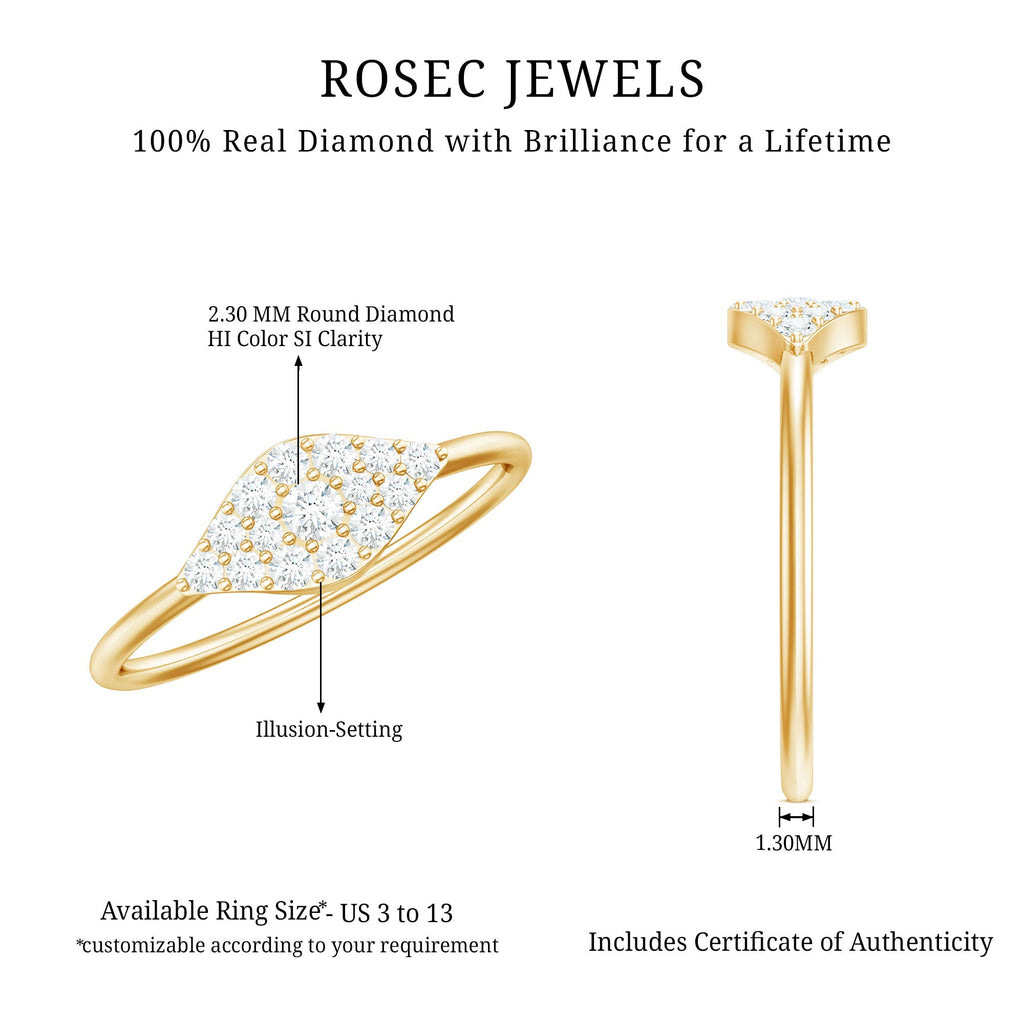 Certified Diamond Cluster Ring in Illusion Setting
