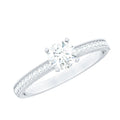 Certified Cubic Zirconia Solitaire Engagement Ring
