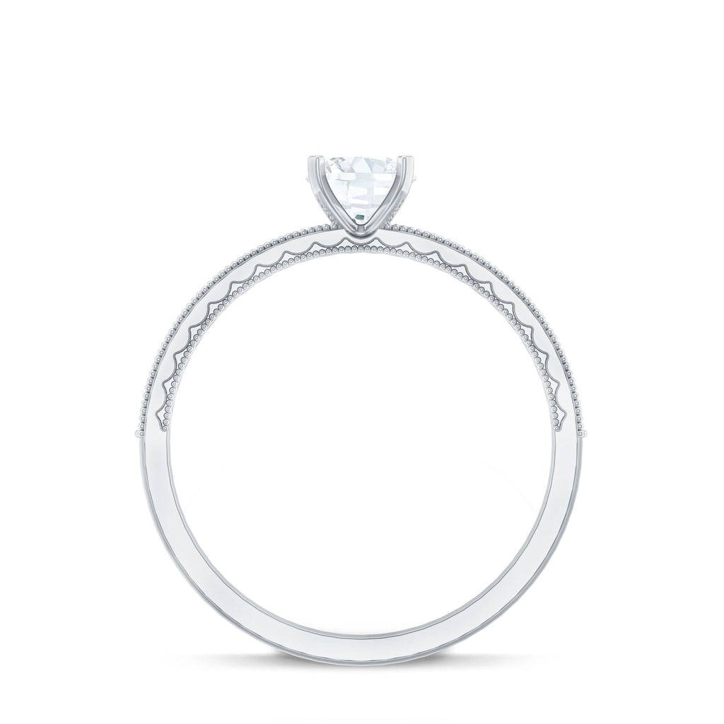 Certified Cubic Zirconia Solitaire Engagement Ring