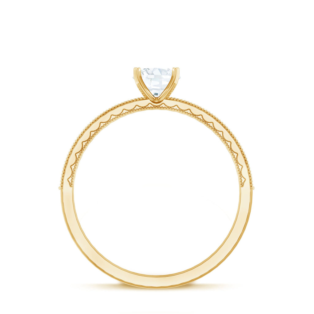 Certified Cubic Zirconia Solitaire Engagement Ring