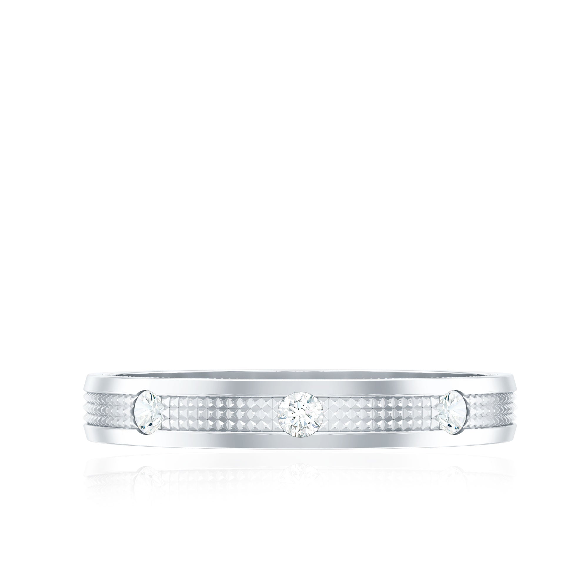 Certified Diamond Band Ring in Flush Setting