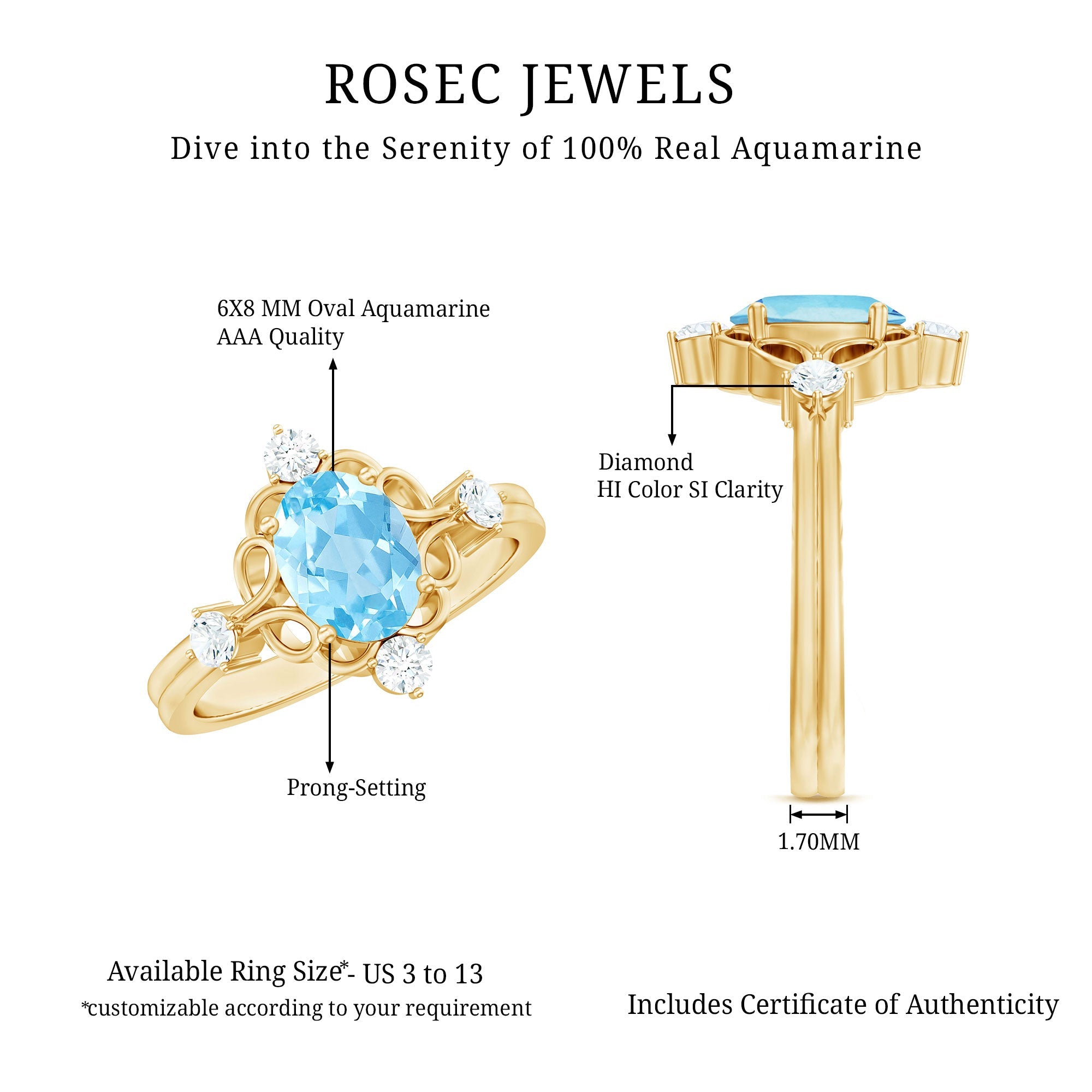 Art Deco Style 1 Carat Oval Shape Aquamarine and Diamond Cocktail Ring