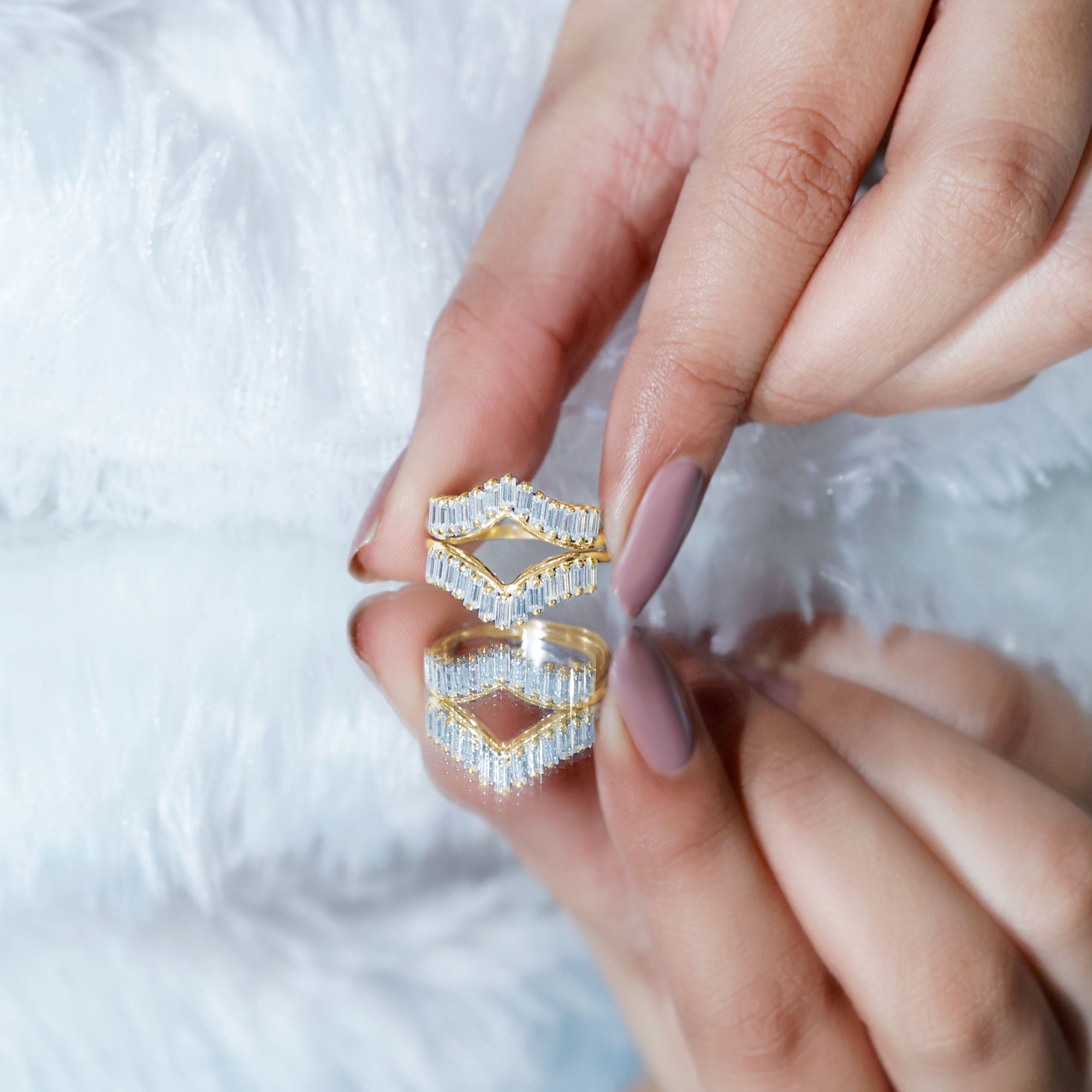 Baguette Cut Moissanite Engagement Ring Enhancer