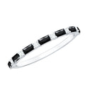 Certified Baguette Lab Grown Black and White Diamond Half Eternity Ring
