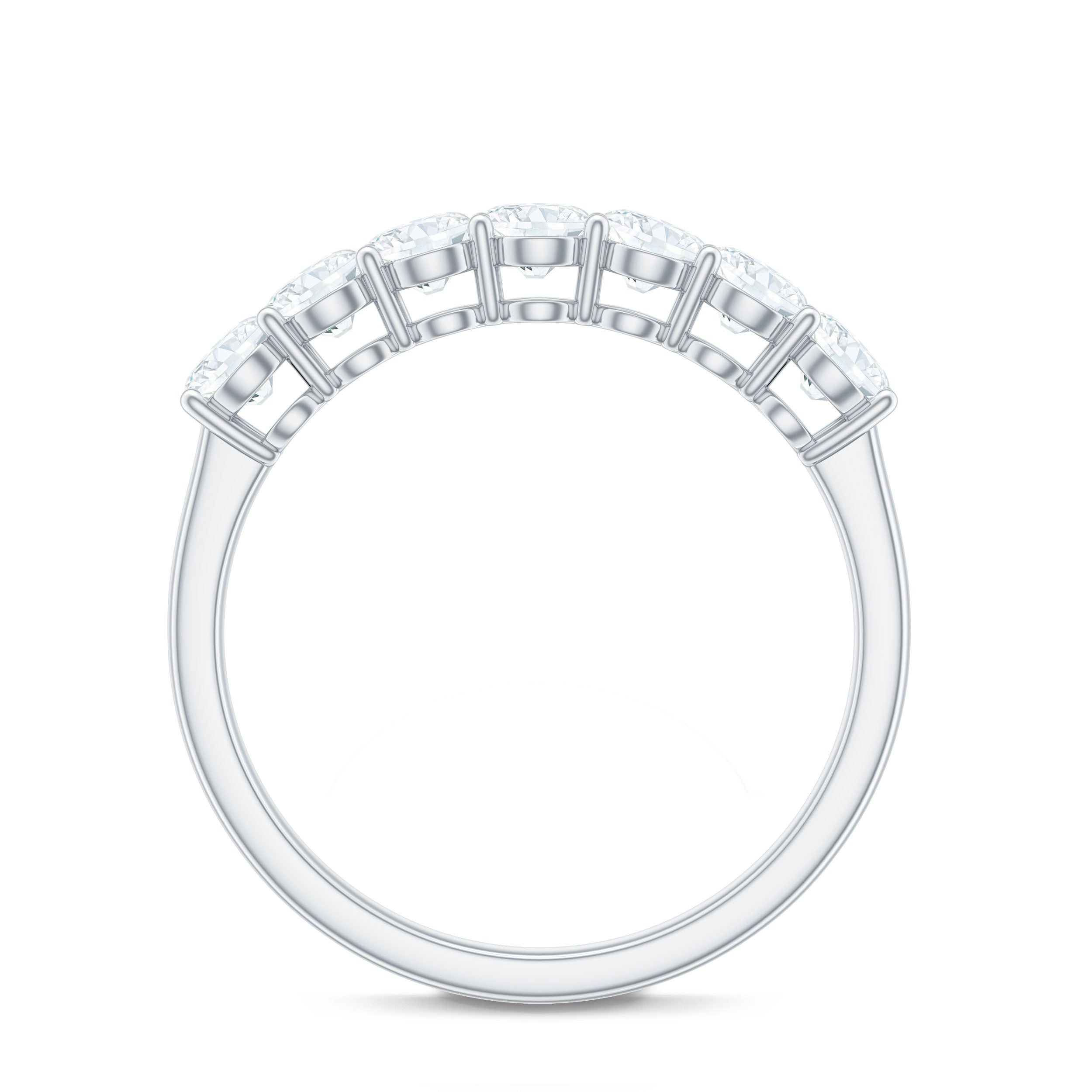 Natural Diamond Half Eternity Band Ring for Women