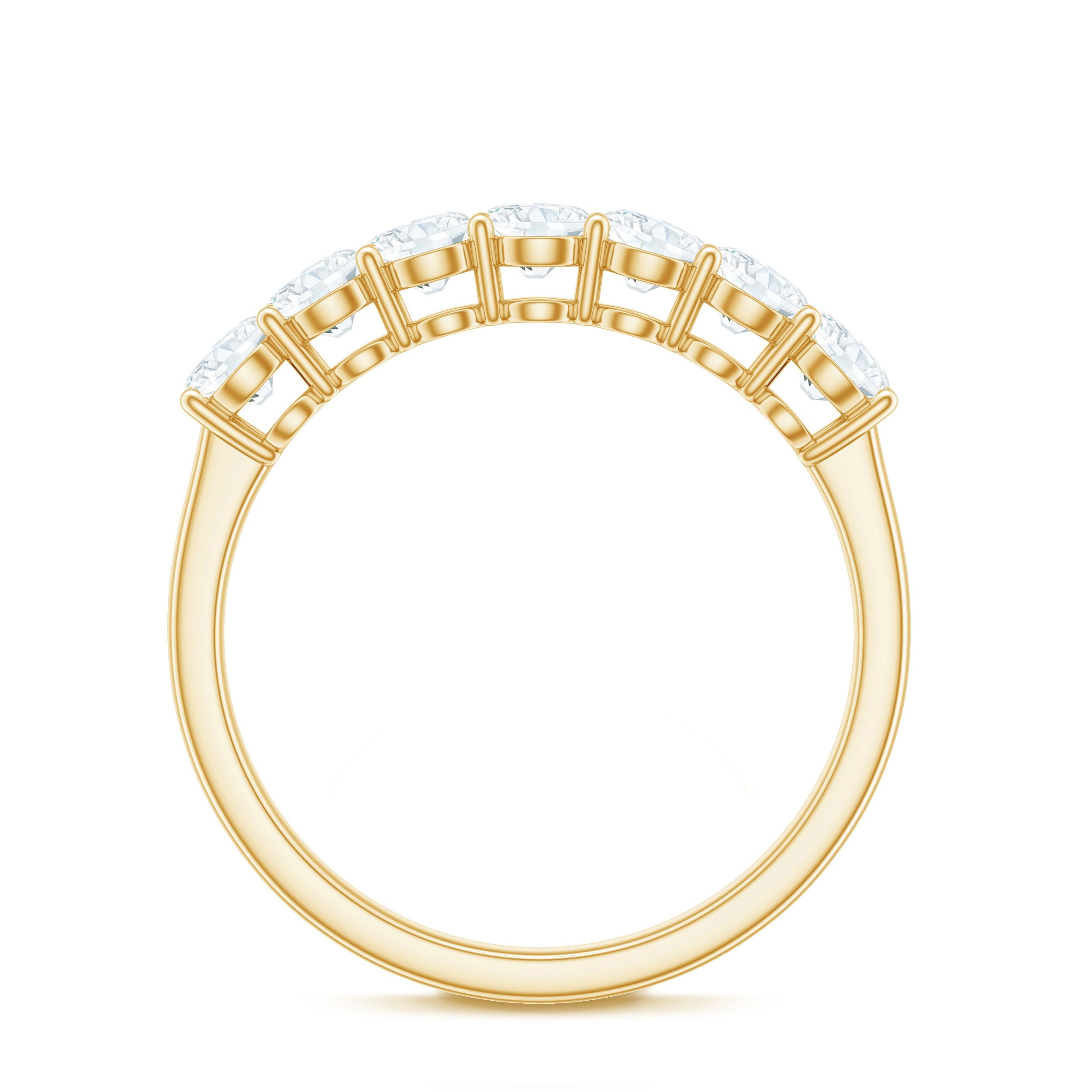 Natural Diamond Half Eternity Band Ring for Women