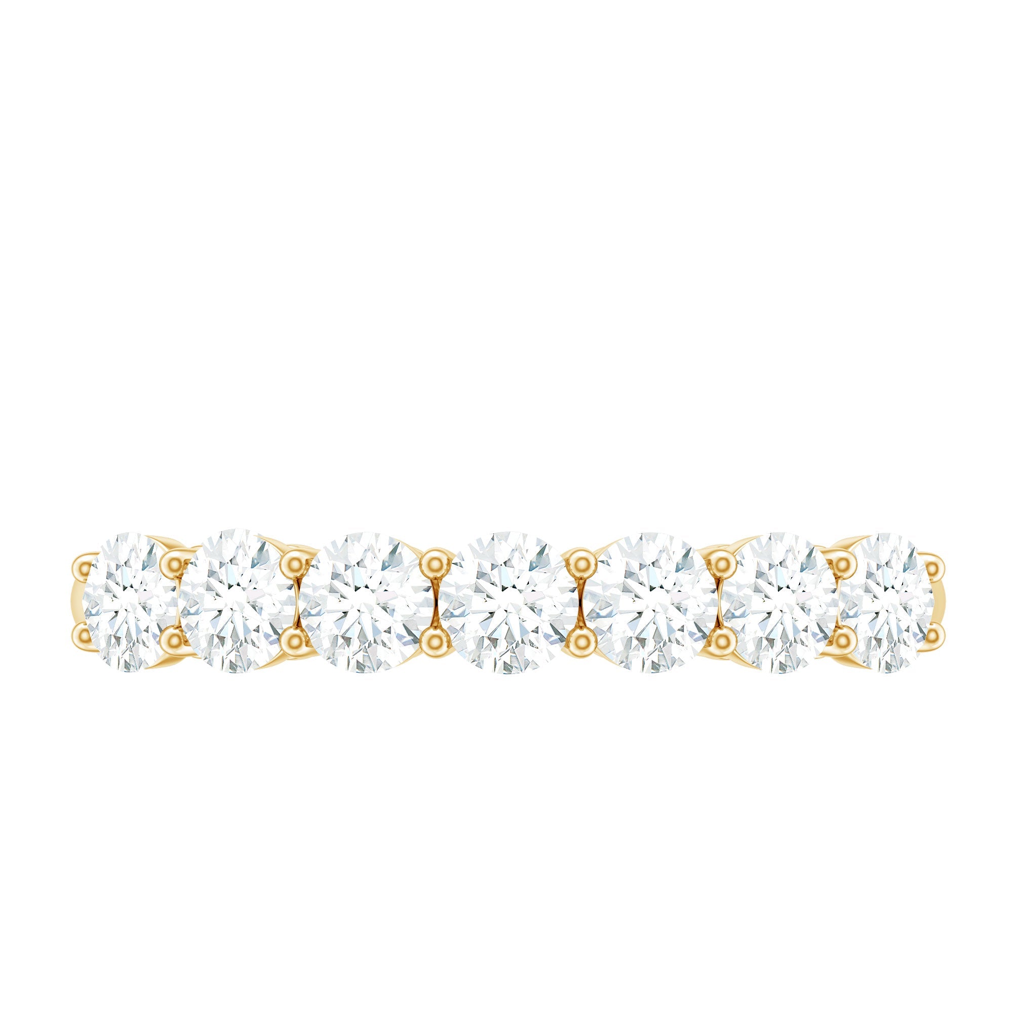 Natural Diamond Half Eternity Band Ring for Women