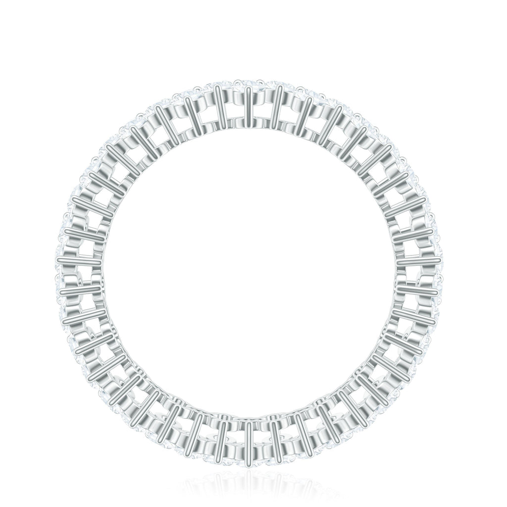 Cluster Wedding Band for Women with Moissanite