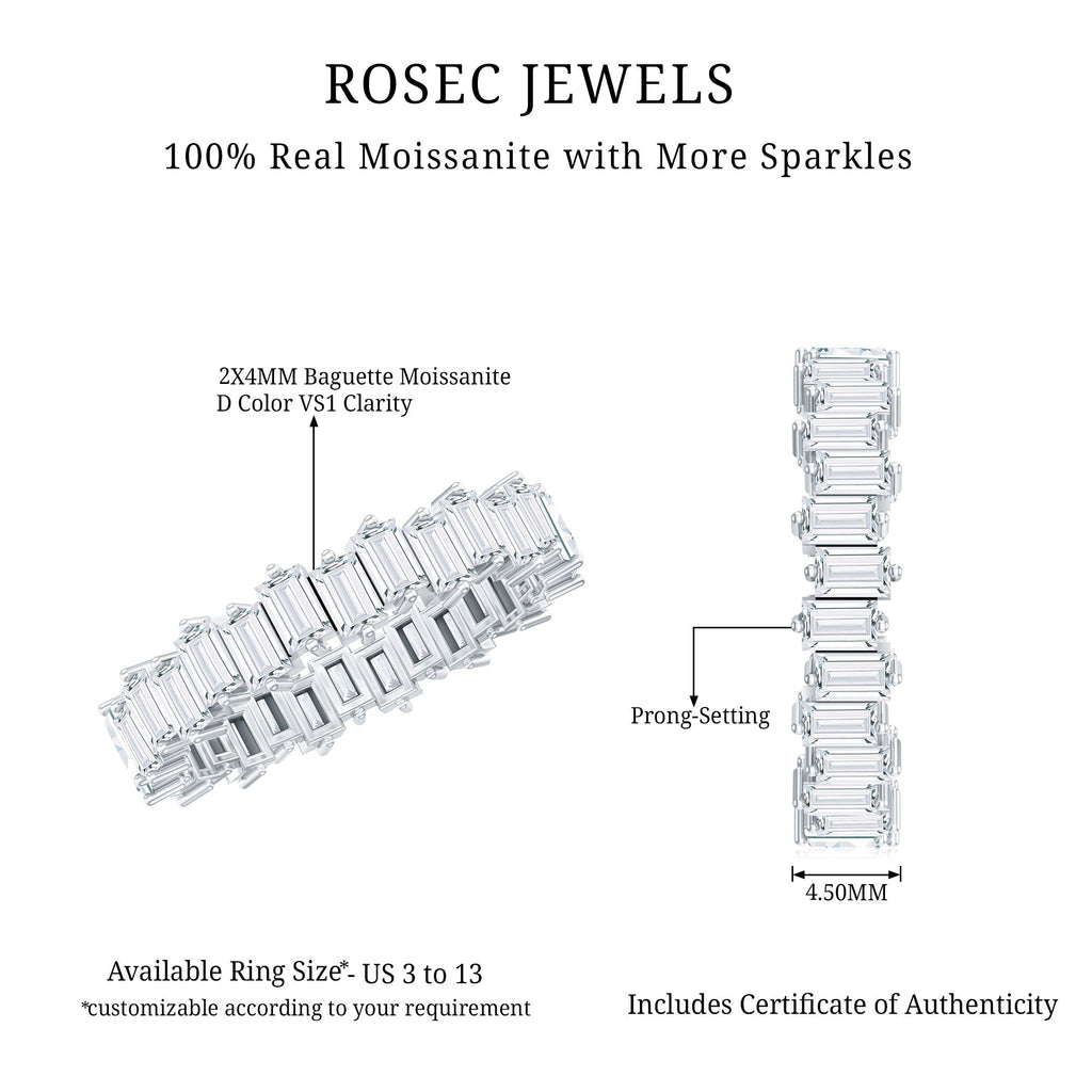 Baguette Shape Moissanite Eternity Wedding Band