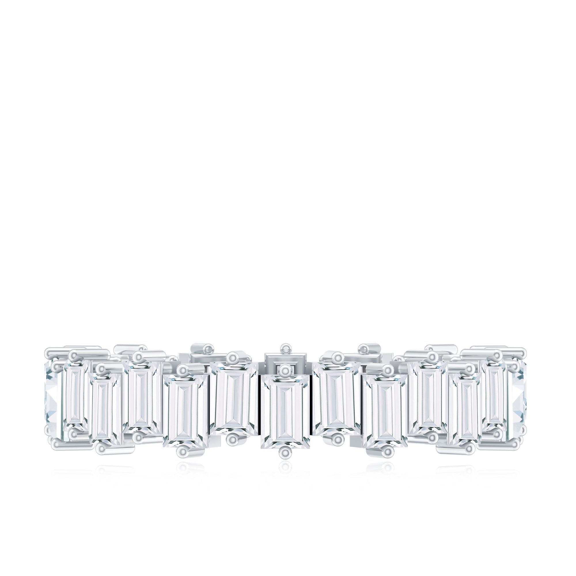 Baguette Shape Moissanite Eternity Wedding Band