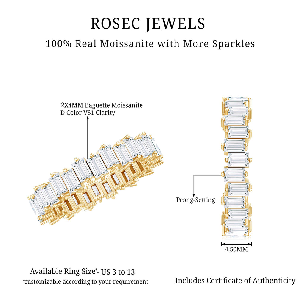 Baguette Shape Moissanite Eternity Wedding Band