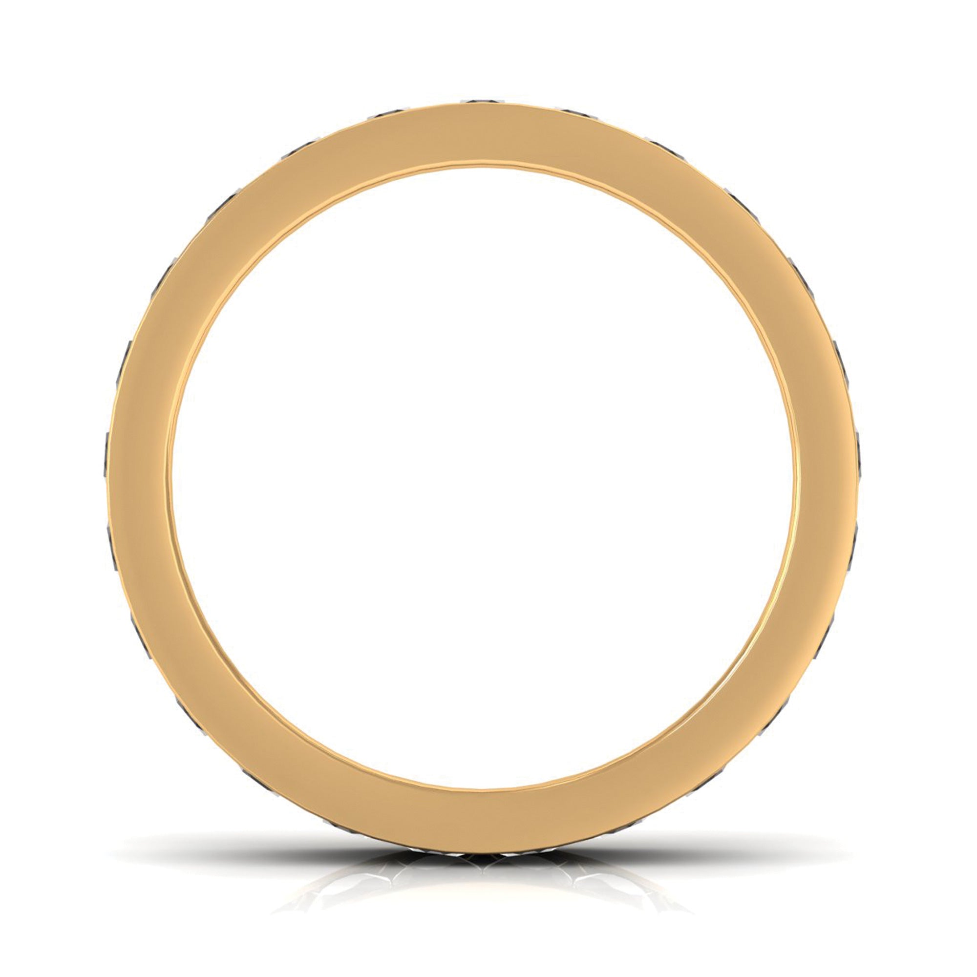 Round Cut Black Onyx Eternity Band in Channel Setting