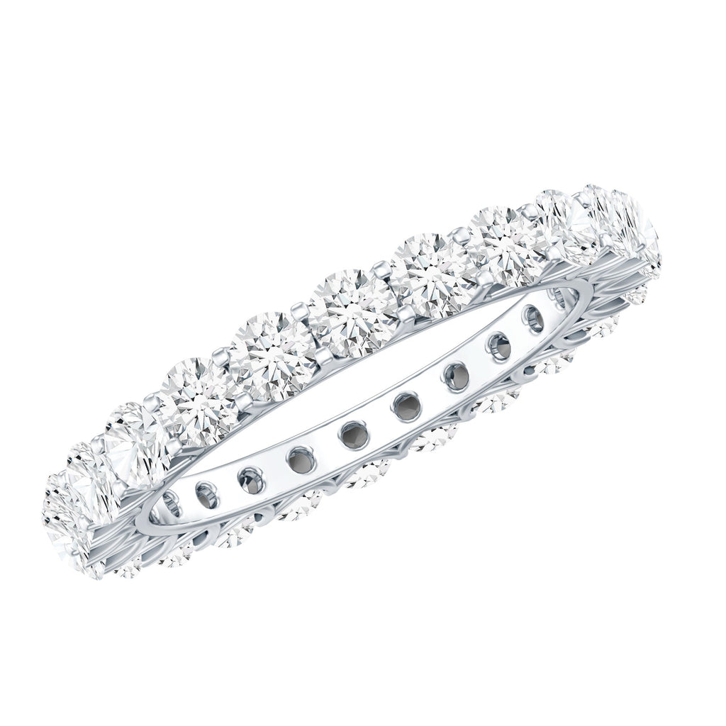 Certified Moissanite Stackable Eternity Band Ring