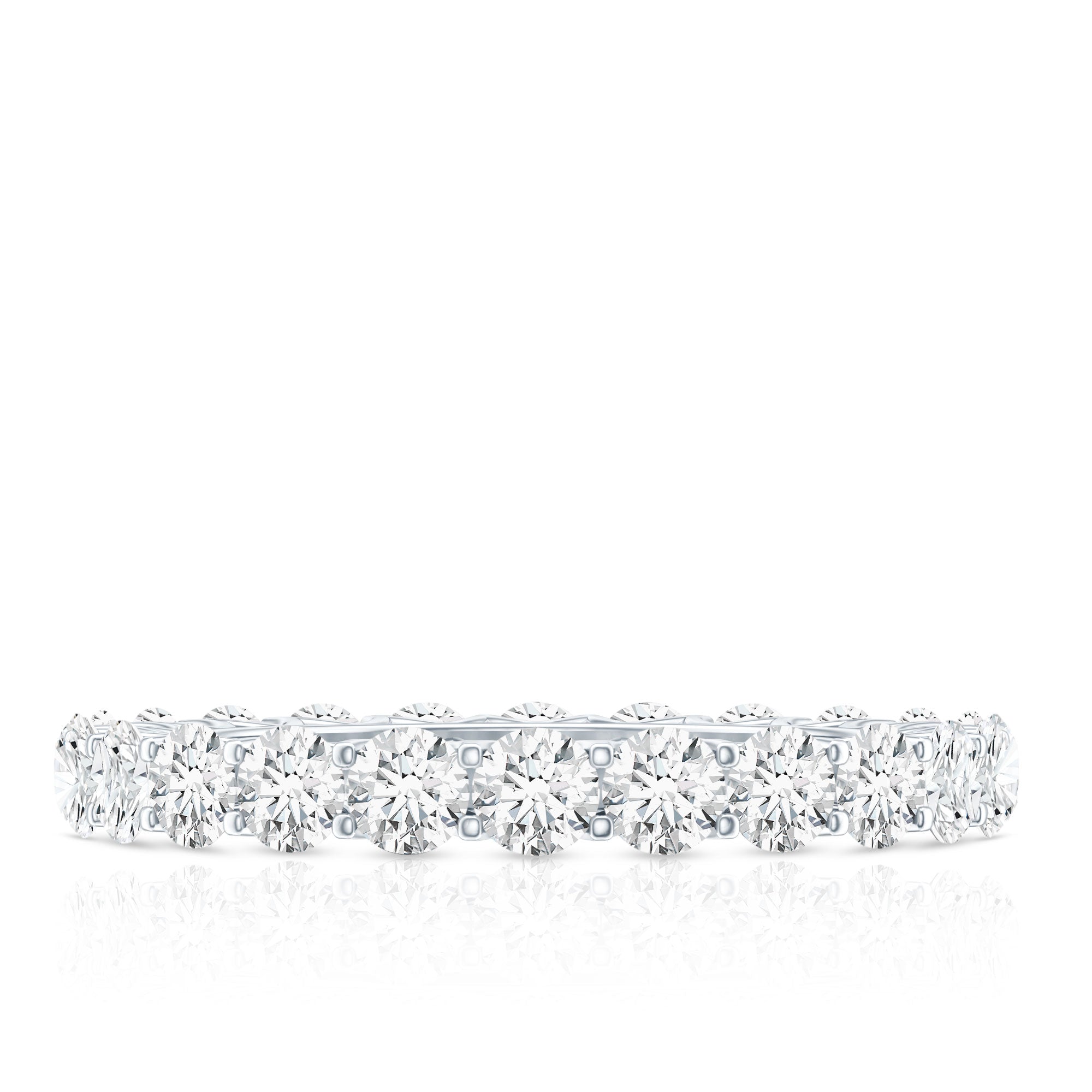 Certified Moissanite Stackable Eternity Band Ring