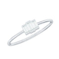 Minimalist Baguette Cut Moissanite 3 Stone Promise Ring