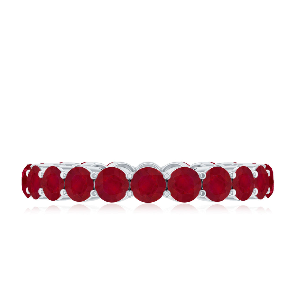 Genuine Red Ruby Full Eternity Ring