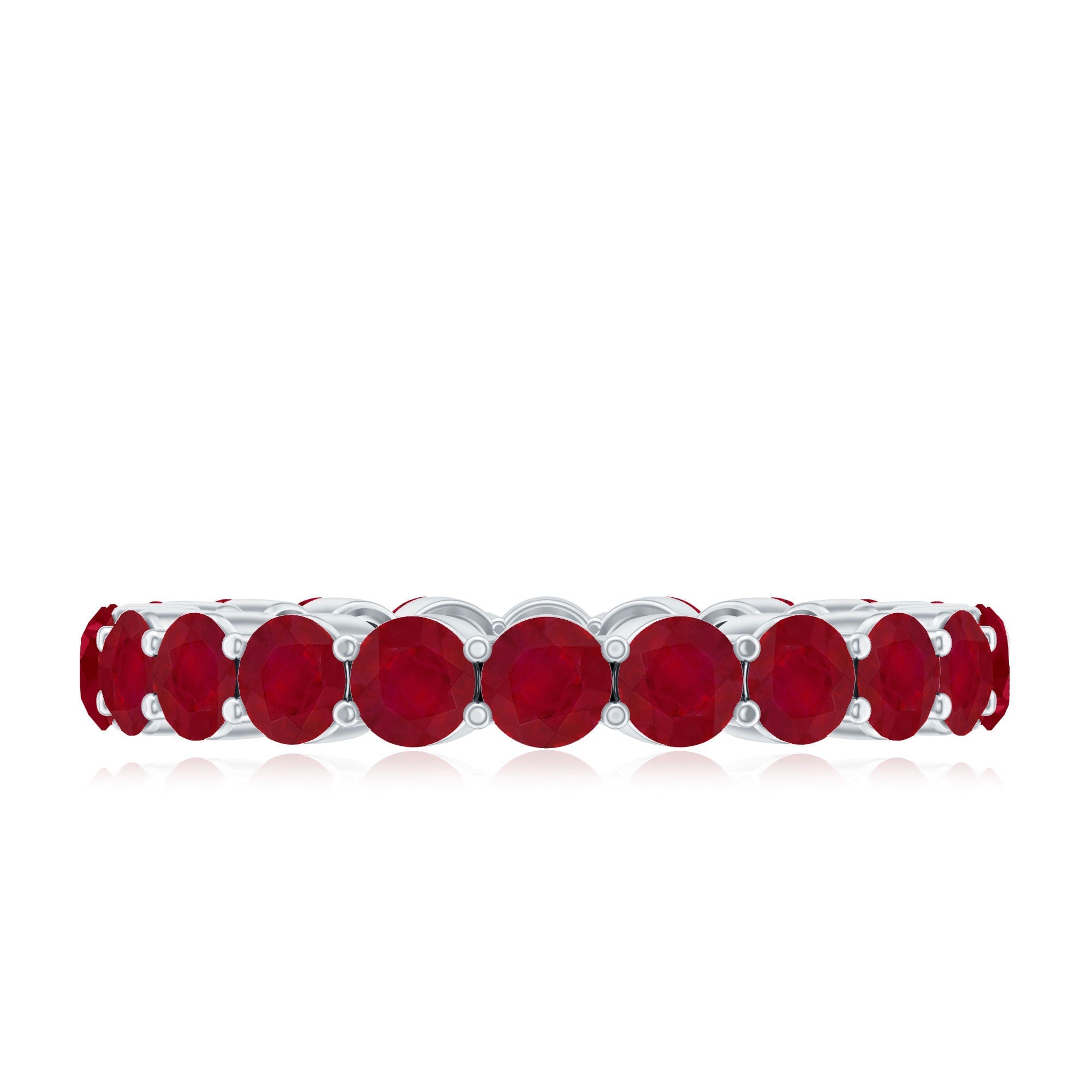 Genuine Red Ruby Full Eternity Ring