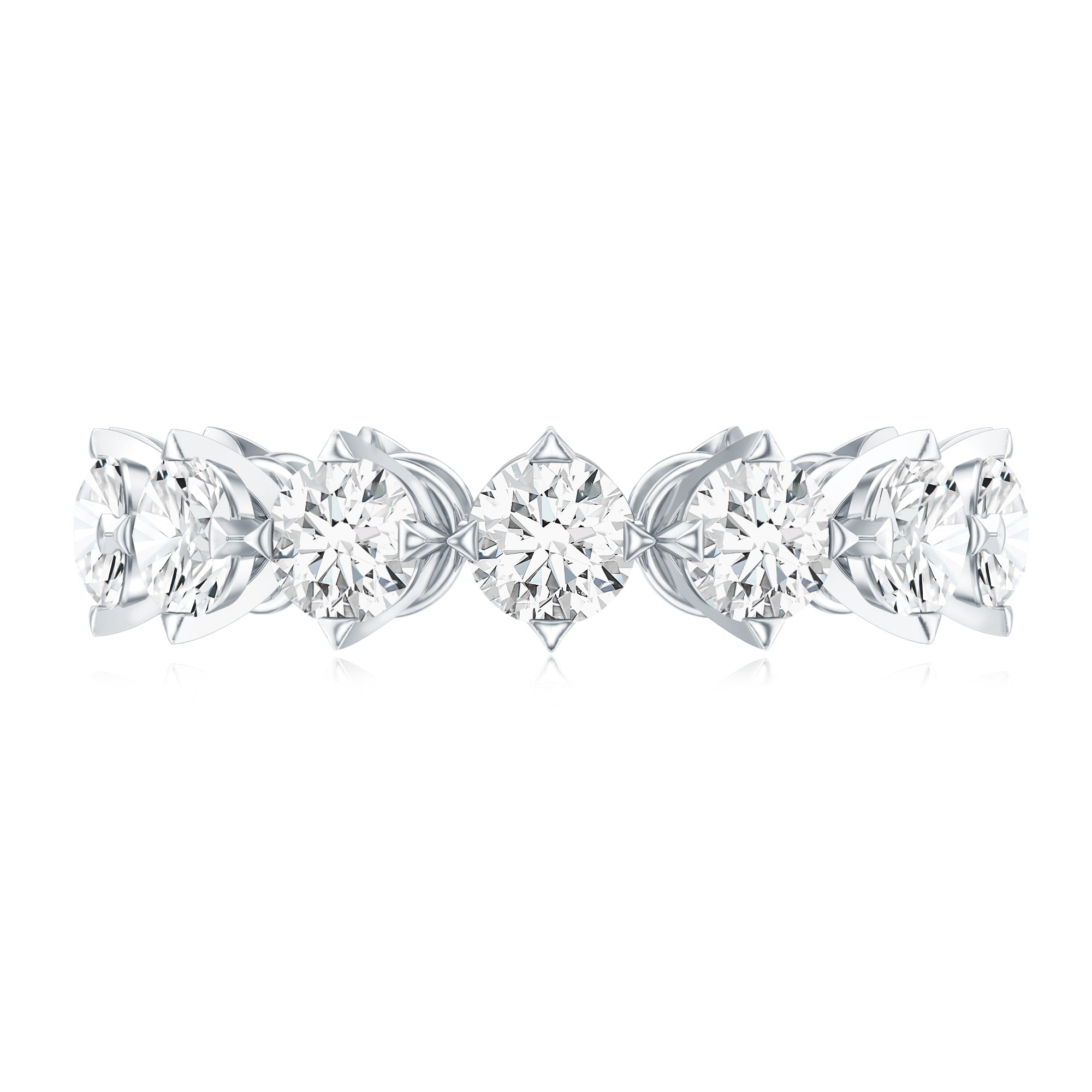 Designer Moissanite Anniversary Band Ring