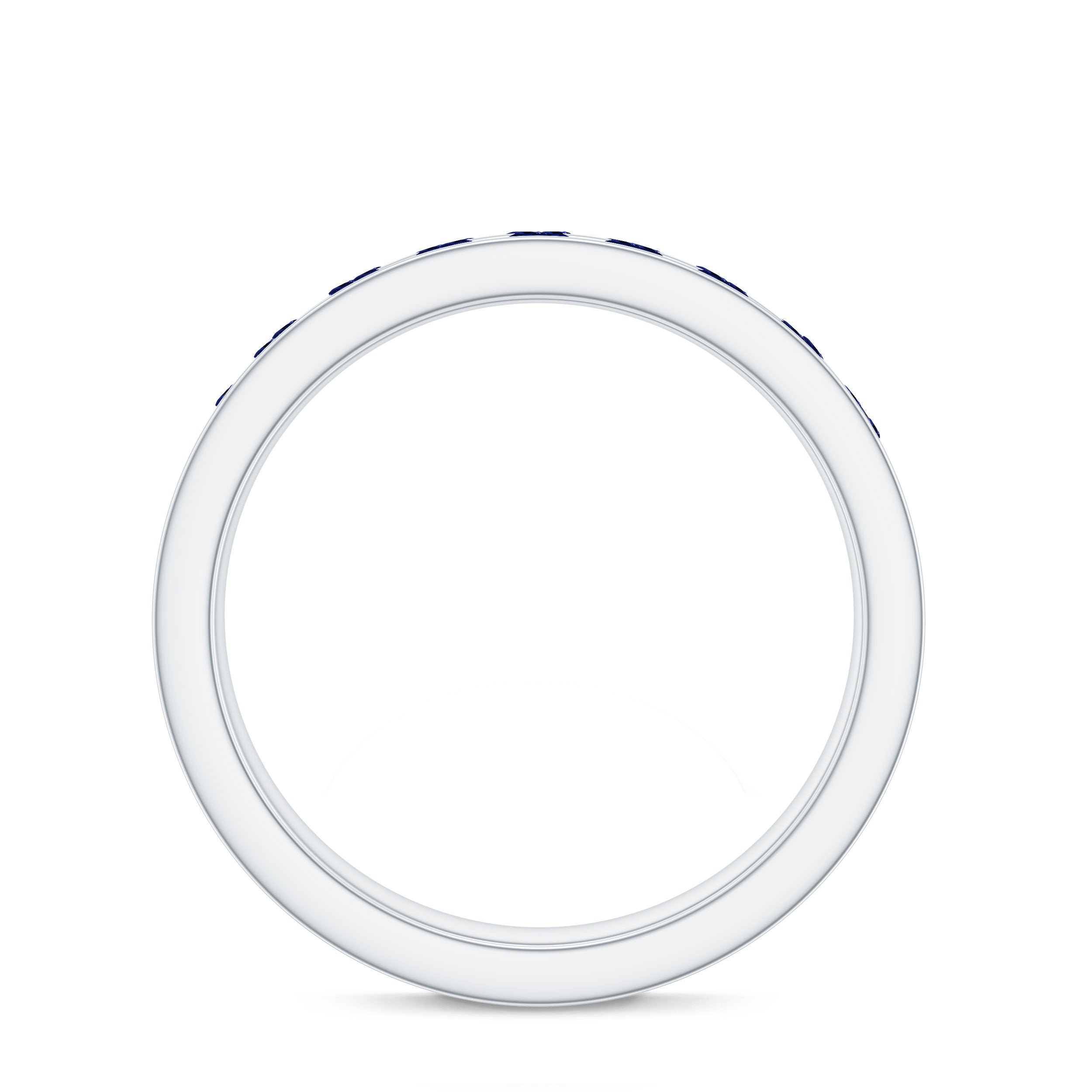 Certified Lab Grown Blue Sapphire Eternity Band Ring in Channel Set