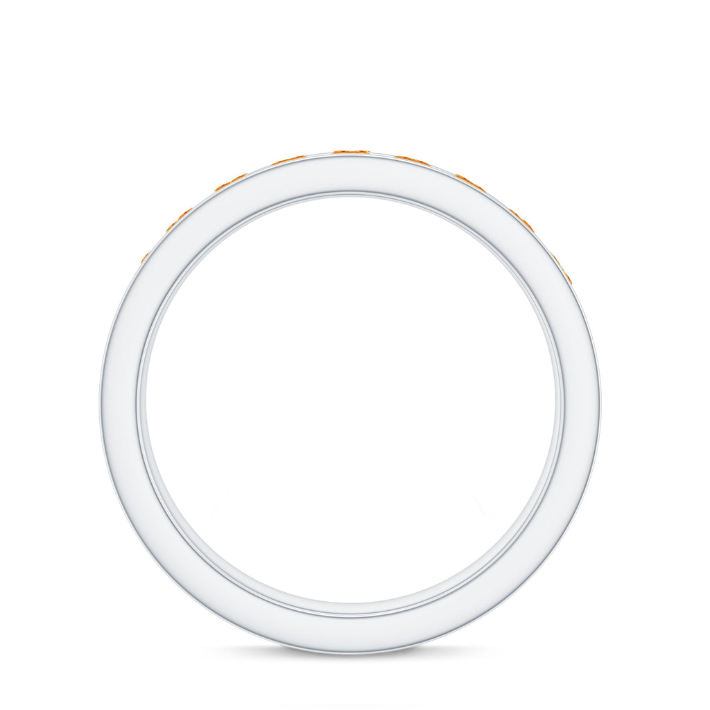 Natural Citrine Channel Set Eternity Ring for Anniversary