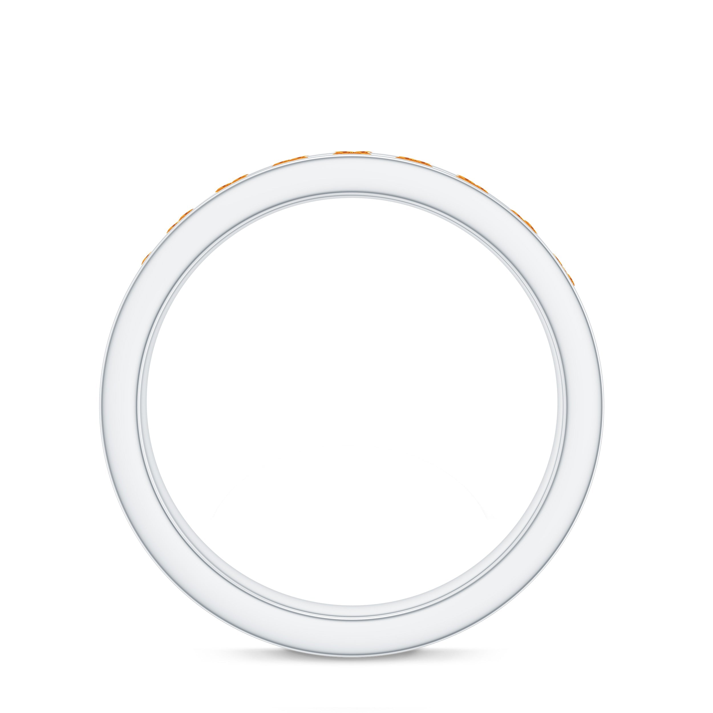 Natural Citrine Channel Set Eternity Ring for Anniversary