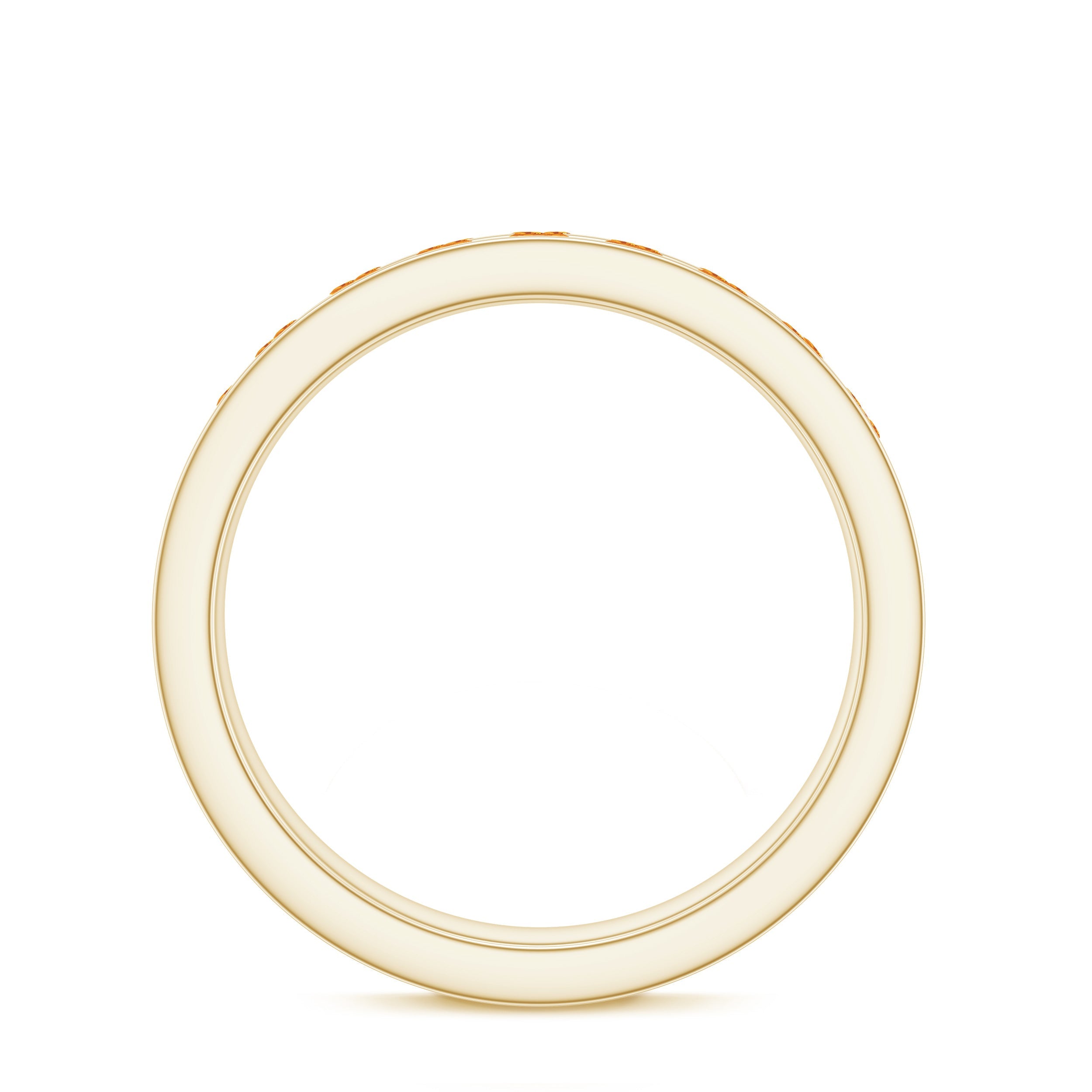 Natural Citrine Channel Set Eternity Ring for Anniversary
