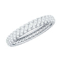 Elegant Moissanite Wedding Band Ring With Certificate