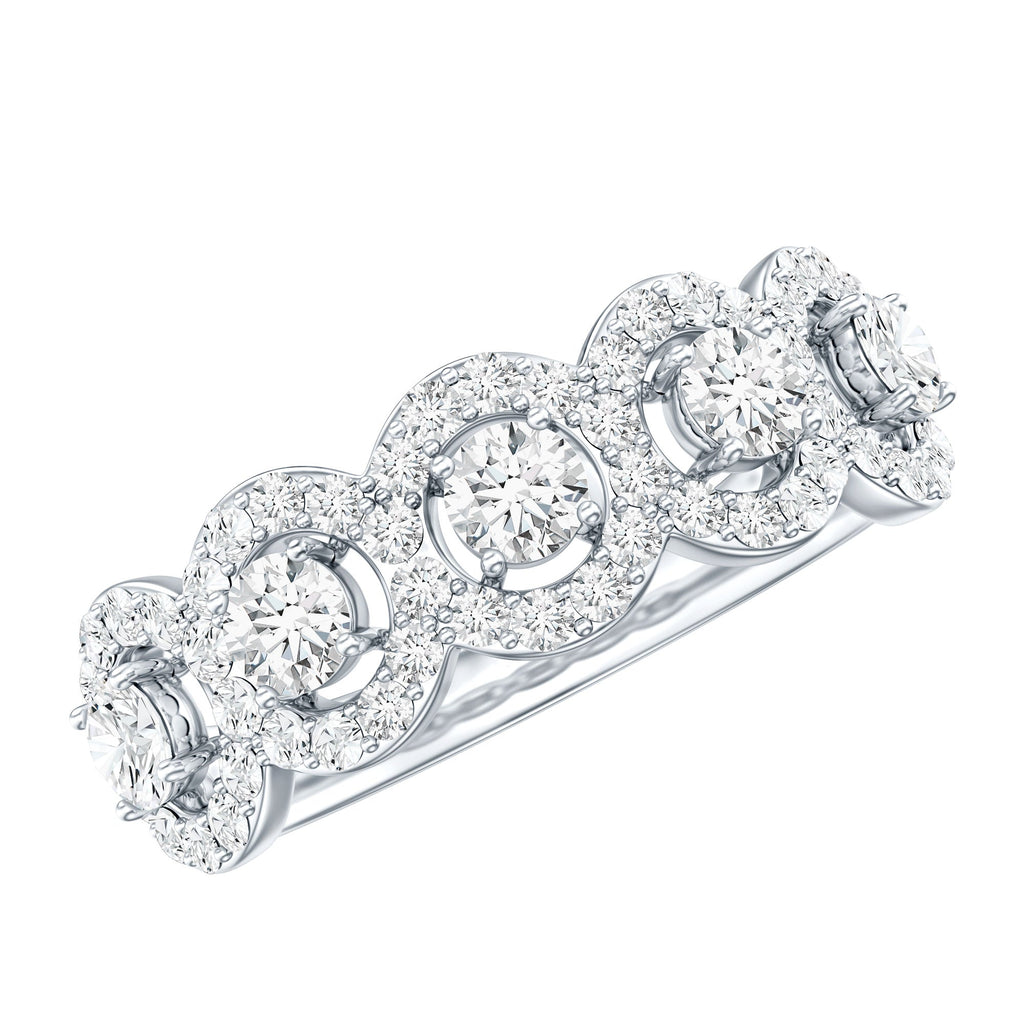 Classic Diamond Half Eternity Wedding Anniversary Ring