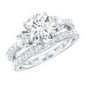 Certified Moissanite Classic Bridal Ring Set