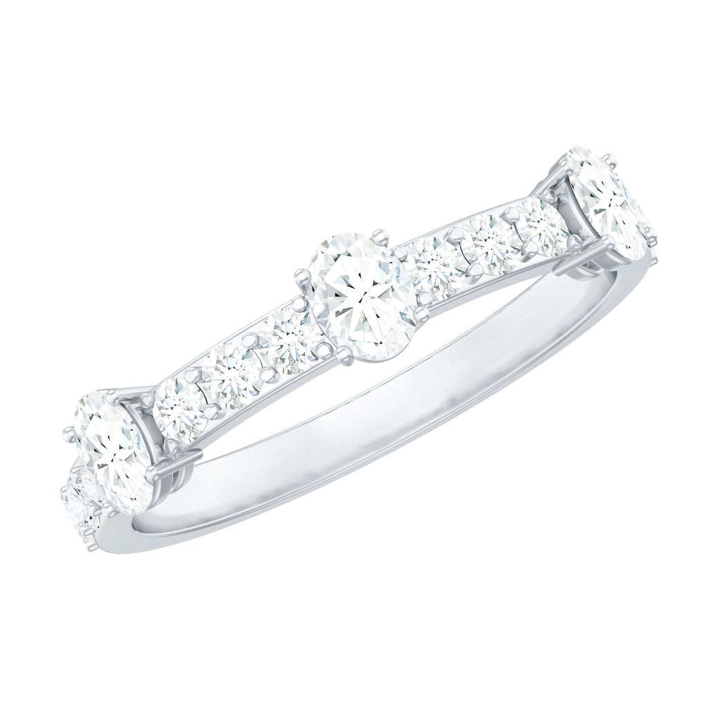 Natural Diamond Half Eternity Band Ring