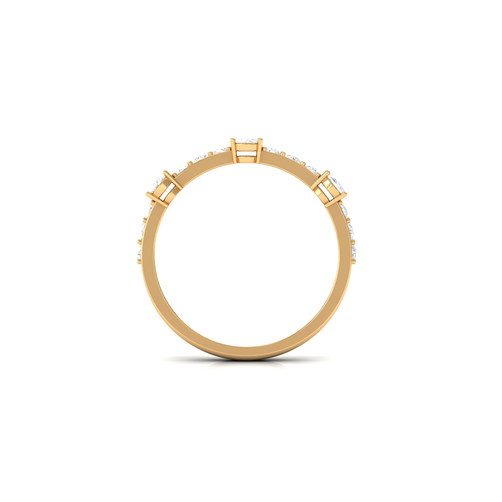 Natural Diamond Half Eternity Band Ring