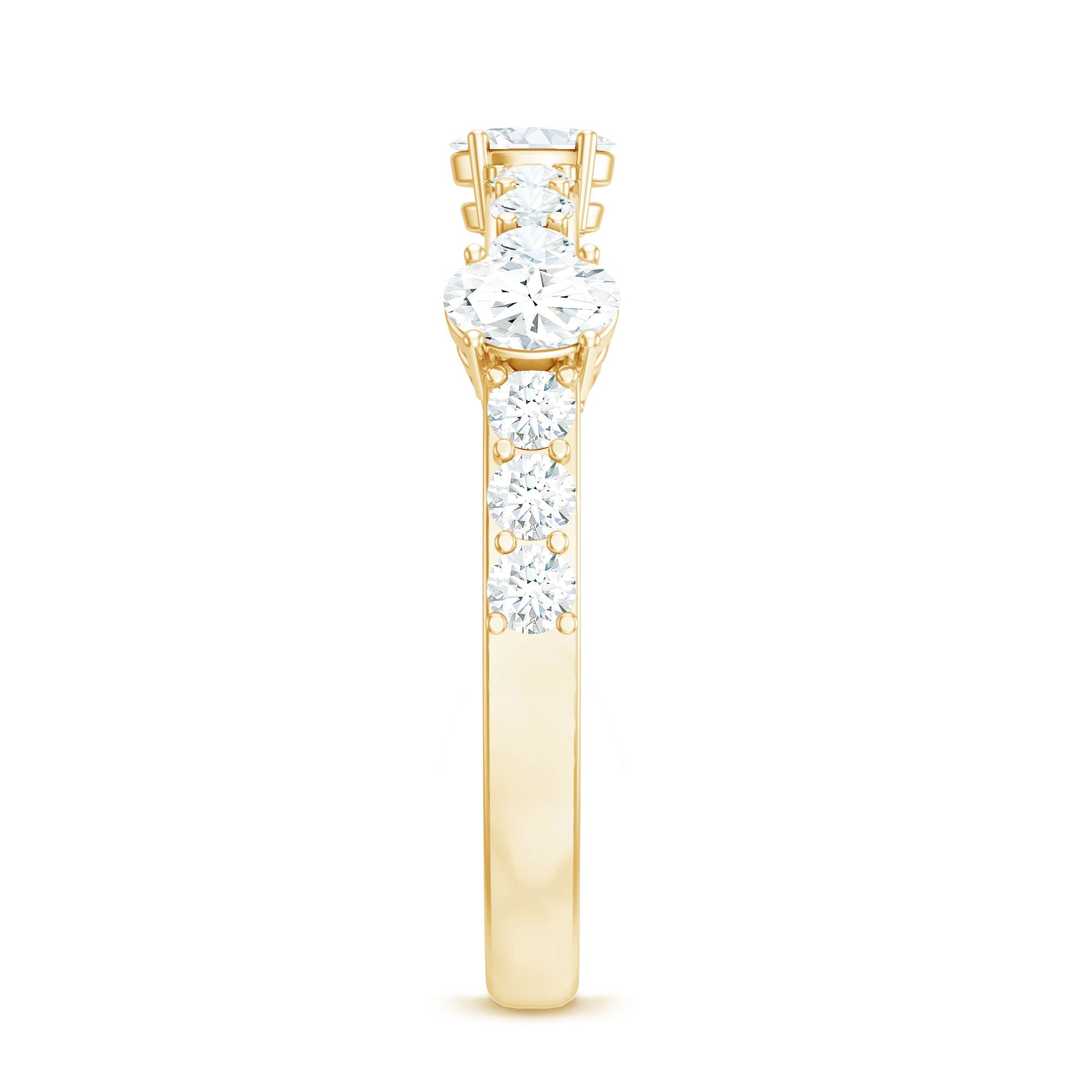Natural Diamond Half Eternity Band Ring