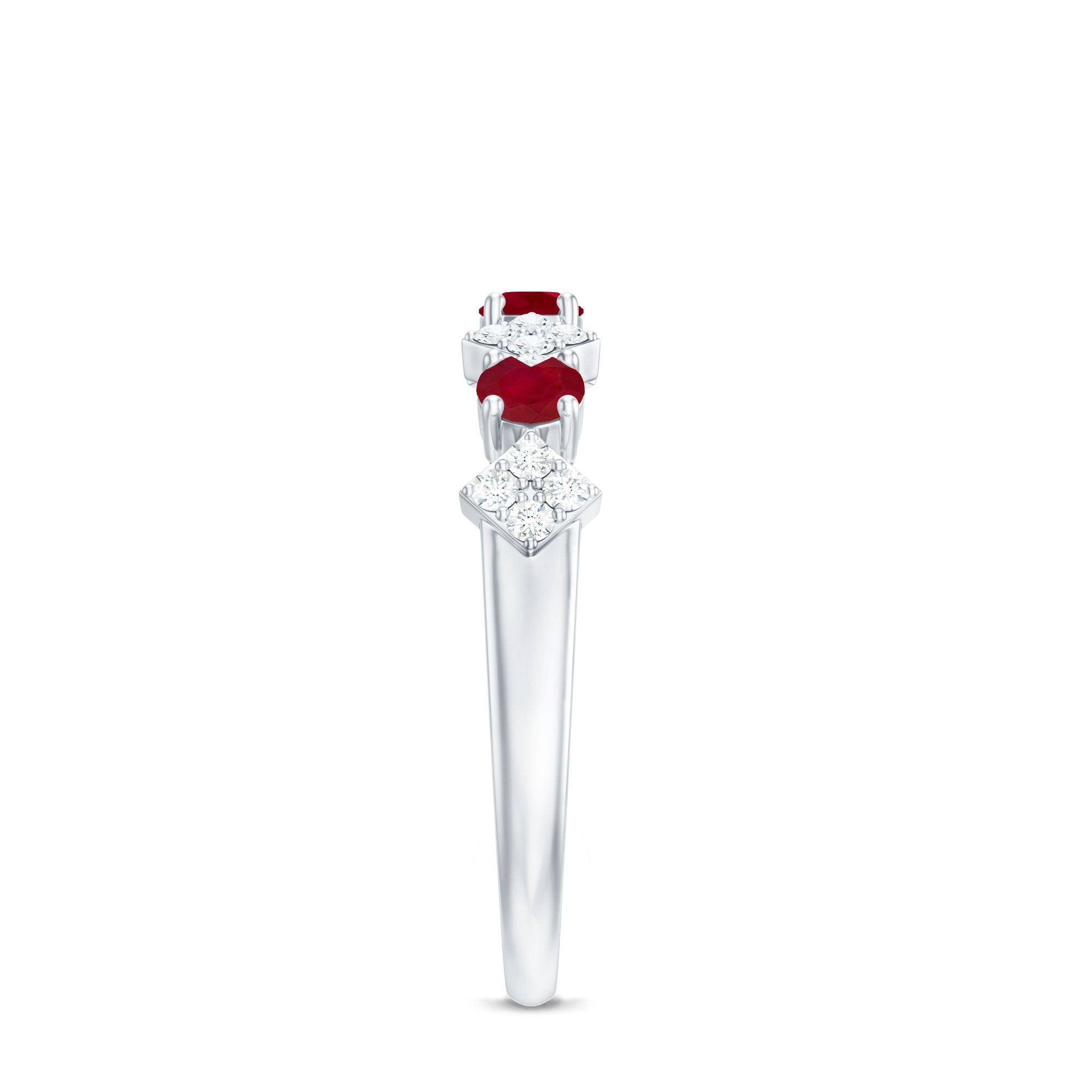 Real Ruby Diamond Half Eternity for Women