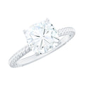 3 CT Certified Moissanite Cushion Cut Engagement Ring